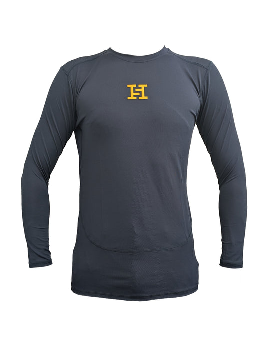 Super Heroes Undershirt Long Sleeve Adult General Navy Navy Round Neck All Seasons