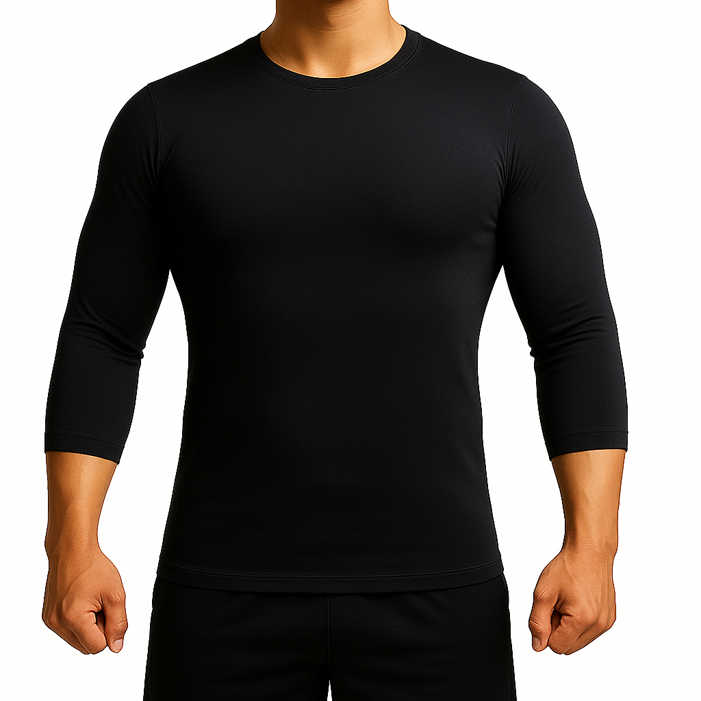 スーパーヒーローズ アンダーシャツ 七分袖 高校野球対応 大人 一般 黒 ブラック 丸首 オールシーズン