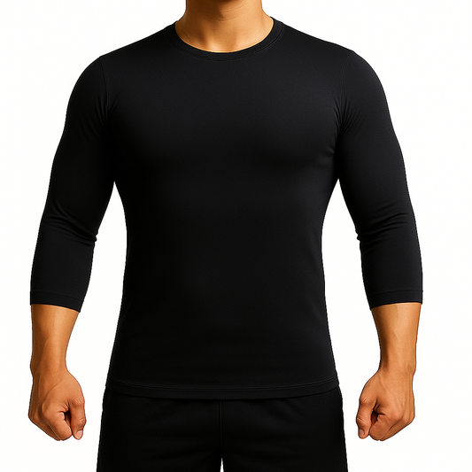 スーパーヒーローズ アンダーシャツ 七分袖 高校野球対応 大人 一般 黒 ブラック 丸首 オールシーズン