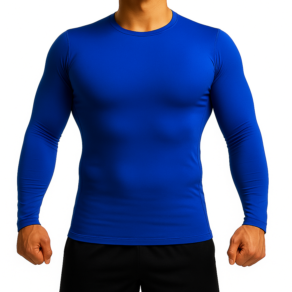 スーパーヒーローズ アンダーシャツ 長袖 大人 一般 青 ブルー 丸首 オールシーズン