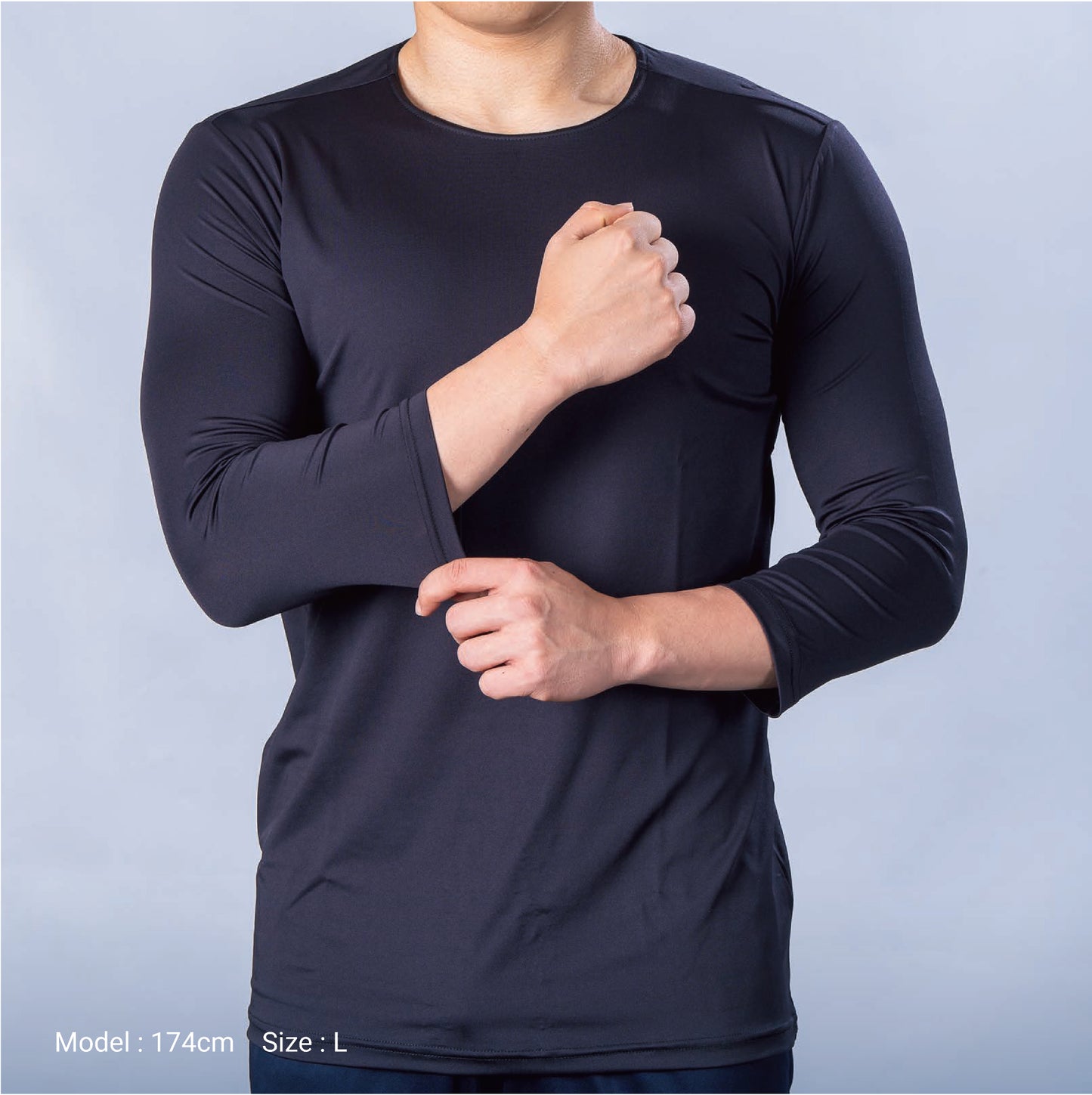 Super Heroes Undershirt, 3/4 Sleeves, Suitable for High School Baseball, Adults, General Black, Round Neck, All Seasons
